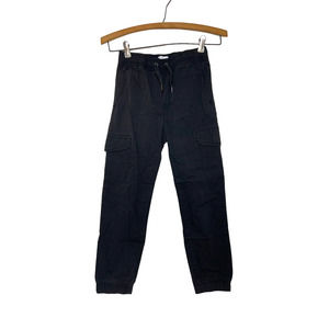 Boys Old Navy Drawstring Cargo Jogger Pants Black Size M (8)